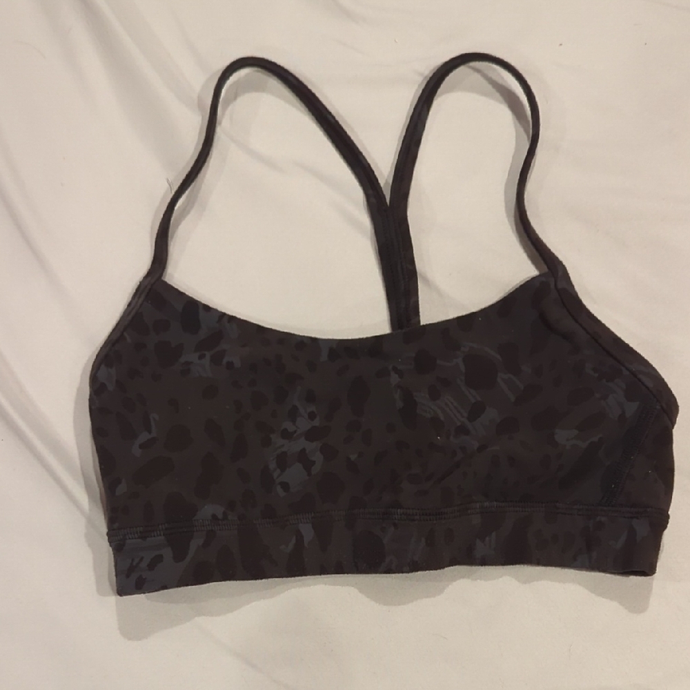 Lululemon Athletica Black Patterned Sports Bra